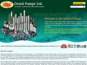 Pump Manufacturers India Oswal Pumps Limited